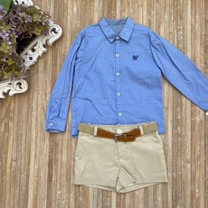Conjunto Niño Camisa Azul. Marta Y Paula.