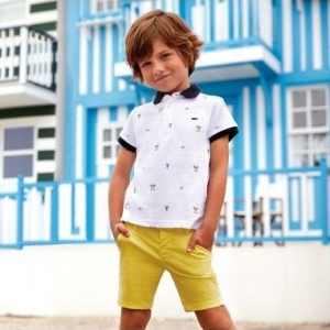 Pantalón Corto Amarillo Flúor Niño. Mayoral.