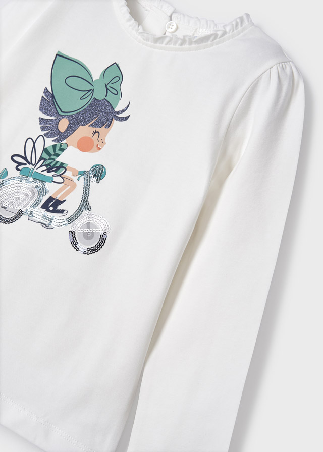 Camiseta manga larga con gráfica para niña Mayoral – tutubarcelona