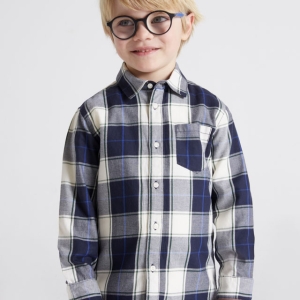 Camisa Niño Cuadros Marino. Mayoral
