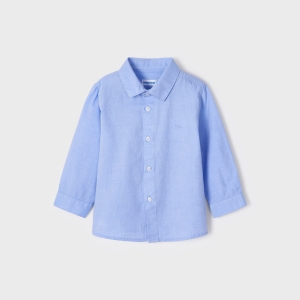 Camisa Bebé Niño Básica Celeste. Mayoral