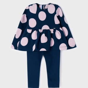 Conjunto Bebé Niña Leggings Círculos. Mayoral