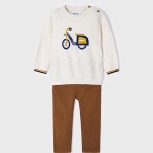 Conjunto Bebé Niño Café. Mayoral