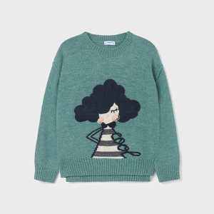 Jersey Niña Muñeca Verde Pato. Mayoral
