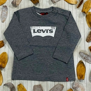 Camiseta Bebé Niño Gris Original. Levi's