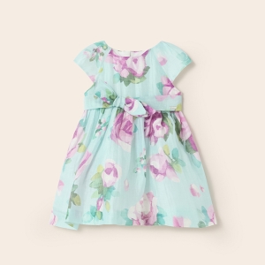 Vestido Estampado Floral Lino. Mayoral