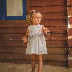 Vestido 2 Piezas FAMILIA BATISTA BORDADA. Cocote