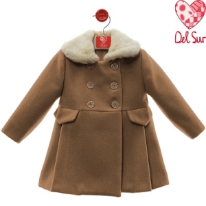 Abrigo Infantil Paño Camel. Del Sur