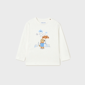 Camiseta Estampada Better Cotton Nata. Mayoral
