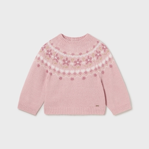 Jersey Cenefa Jacquard Rosado. Mayoral
