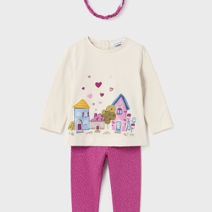 Conjunto 3 Piezas Better Cotton Magenta. Mayoral
