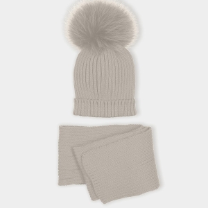 Conjunto Gorro Bufanda Nuez