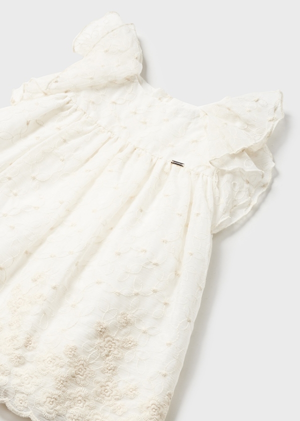 Vestido Bordado Crudo. Mayoral - Imagen 3