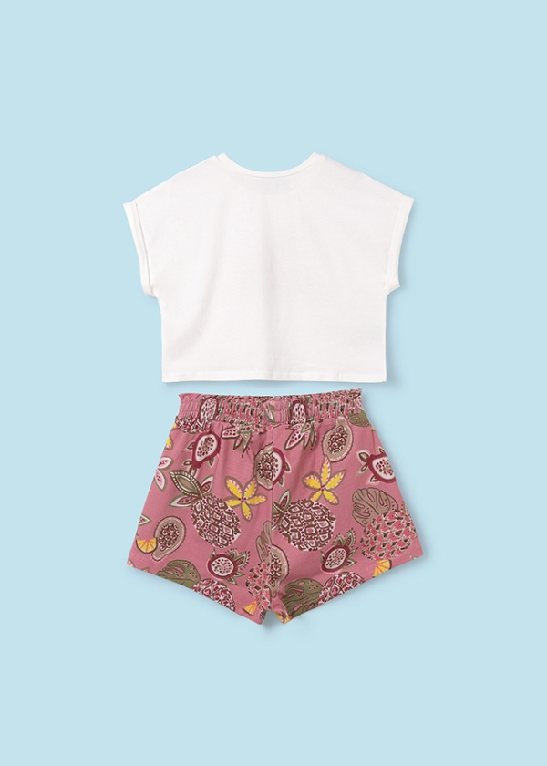 Conjunto Short Gráfica Rosa Palo. Mayoral - Imagen 5