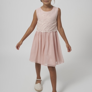 Vestido Bordado Combinado Tulipán. Mayoral