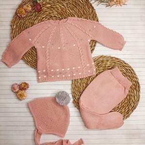 Conjunto 3 Piezas Con Gorro AMAR
