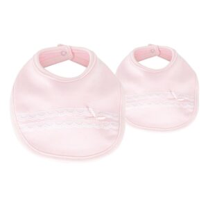 Pack 2 Baberos Puntilla Rosa