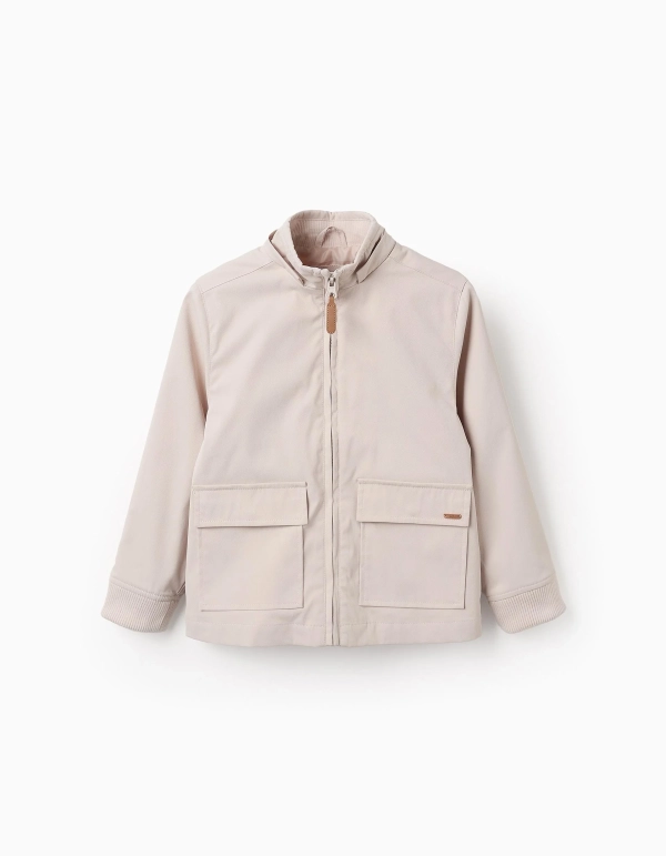 Chaqueta Capucha Desmontable Beige. Zippy - Imagen 2