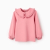 Camiseta Cuello De Volantes Rosa. Zippy