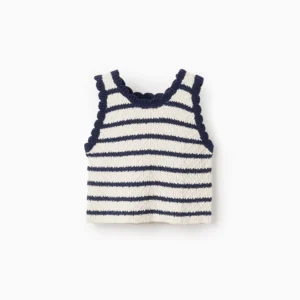 Top Punto Rayas Blanco/Azul Oscuro. Zippy