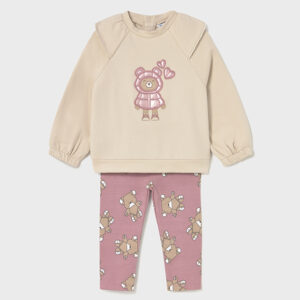 Conjunto Legging Estampado Y Sudadera Orquídea. Mayoral