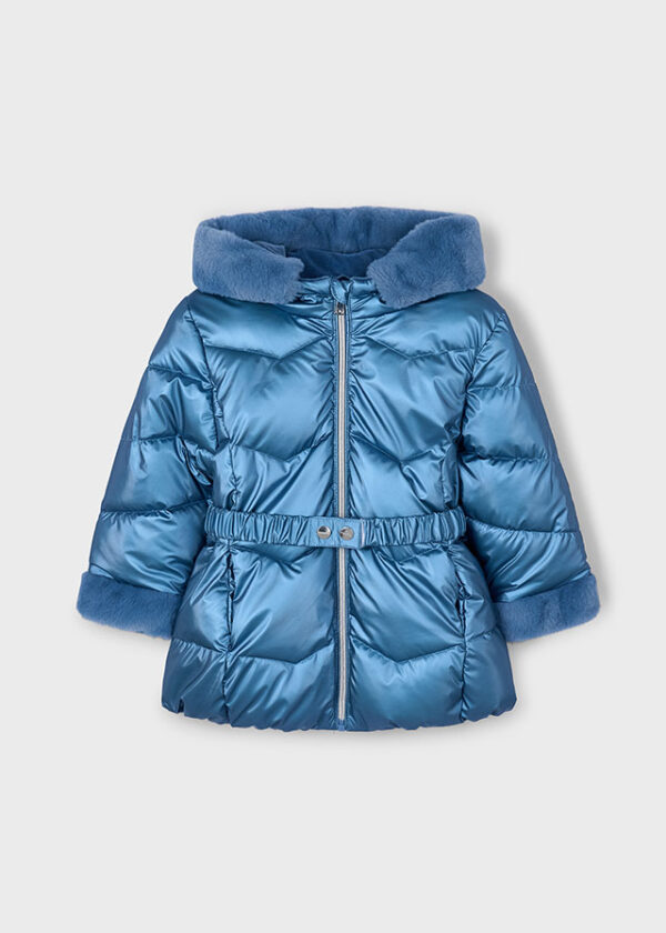Chaquetón Metalizado Cinturón Océano. Mayoral