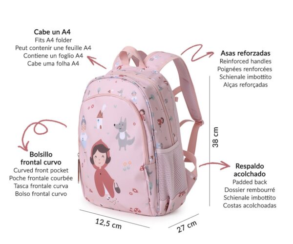 Mochila Mediana Little Red + Llavero Personalizable. Tutete - Imagen 3