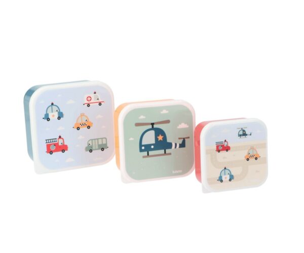 3 Cajas Almuerzo City Cars. Tutete