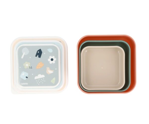 3 Cajas Almuerzo Geometric Nature. Tutete - Imagen 2