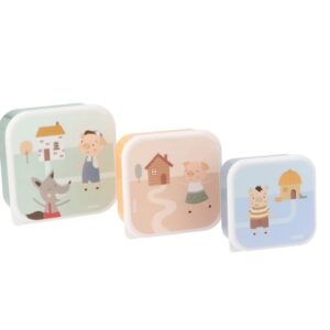 3 Cajas Almuerzo The Three Little Pigs. Tutete