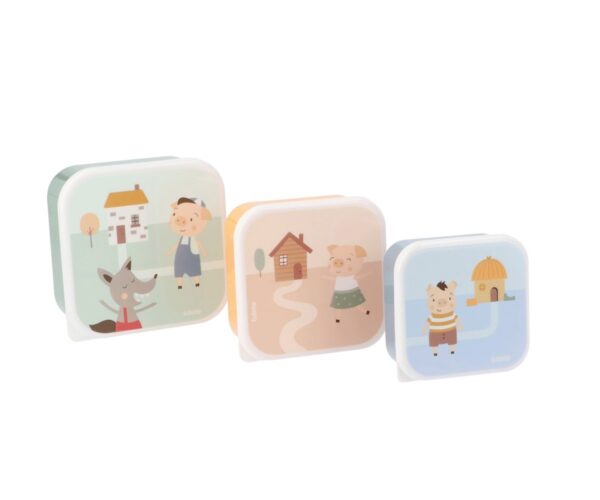 3 Cajas Almuerzo The Three Little Pigs. Tutete