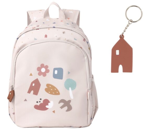 Mochila Mediana Geometric Nature + Llavero Personalizable. Tutete