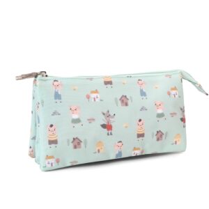 Estuche 3 Compartimentos The Three Little Pigs Personalizable. Tutete