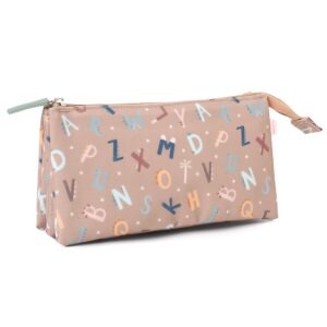 Estuche 3 Compartimentos Funny Letters Personalizable. Tutete