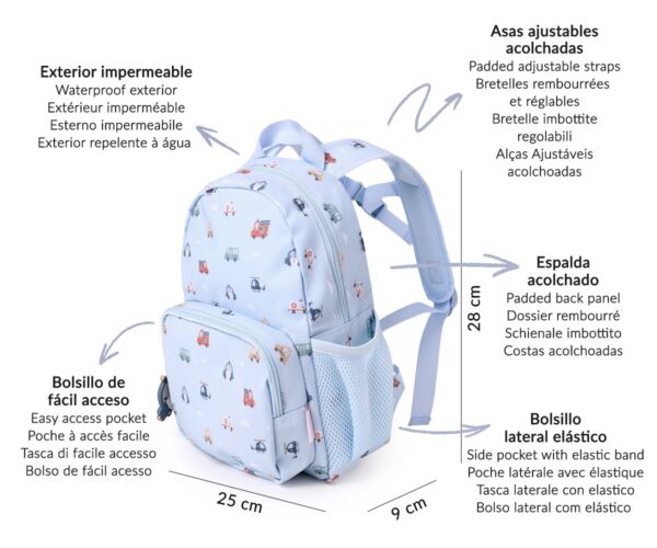 Mochila Infantil City Cars Personalizable. Tutete - Imagen 2