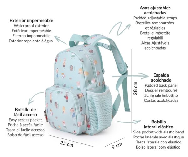 Mochila Infantil The Three Little Pigs Personalizable. Tutete - Imagen 2