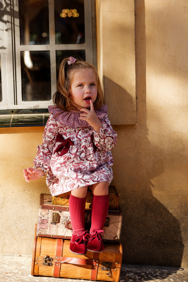 Vestido 2 Piezas FAMILIA BURDEOS. Cocote