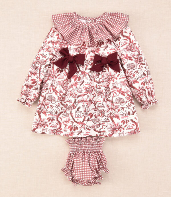 Vestido 2 Piezas FAMILIA BURDEOS. Cocote - Imagen 2