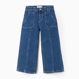 Vaqueros 'Wide Leg' Costuras En Relieve Azul. Zippy