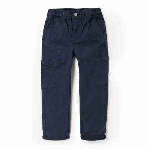 Pantalón Cargo Sarga Azul Oscuro. Zippy
