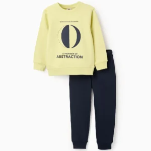 Conjunto Perchado Sudadera + Pantalones Amarillo/Azul. Zippy