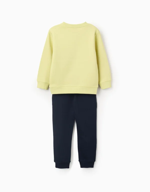 Conjunto Perchado Sudadera + Pantalones Amarillo/Azul. Zippy - Imagen 2