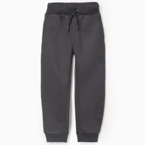 Pantalón Jogger Perchado Slim Fit Gris Oscuro. Zippy