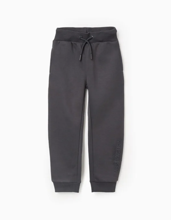 Pantalón Jogger Perchado Slim Fit Gris Oscuro. Zippy