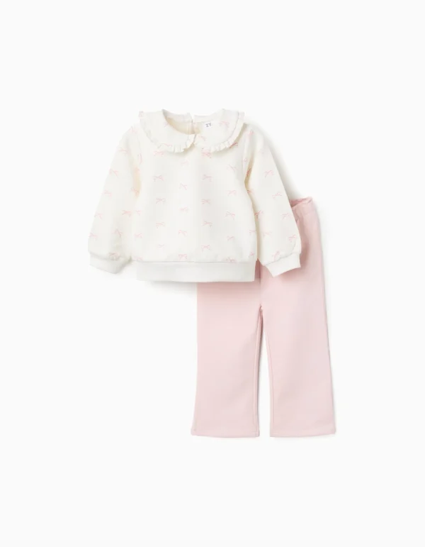 Chándal Lacitos Blanco/Rosa. Zippy