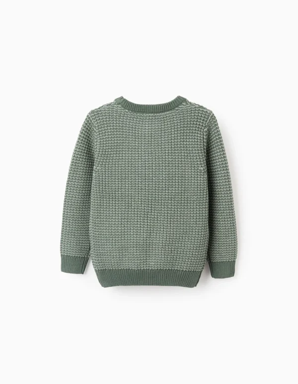 Jersey Punto Bicolor Algodón Verde. Zippy - Imagen 2