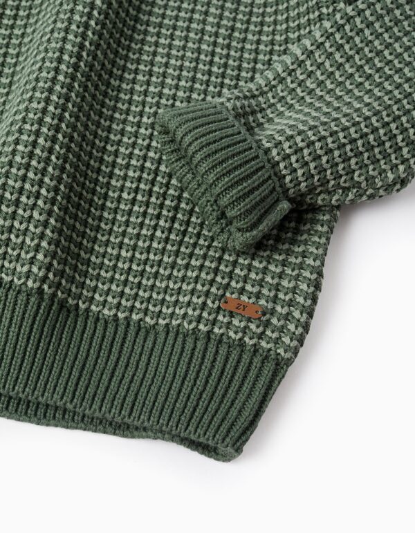 Jersey Punto Bicolor Algodón Verde. Zippy - Imagen 3