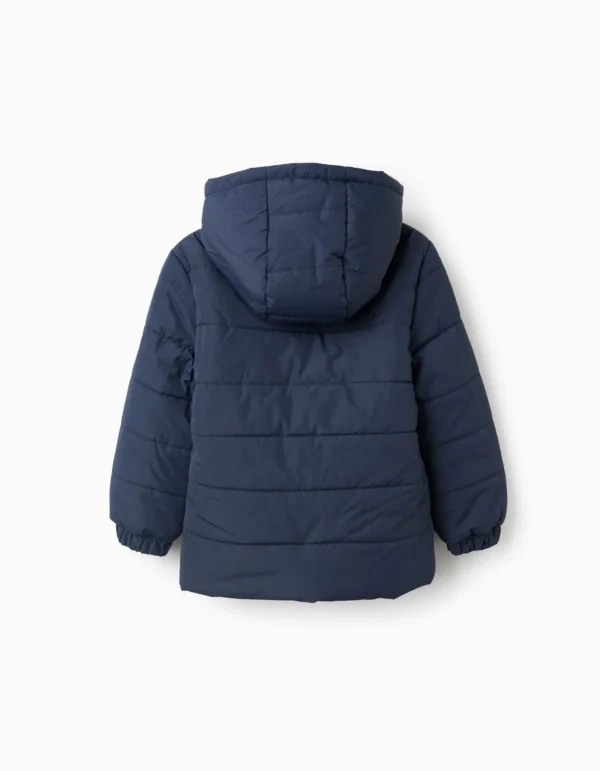 Chaqueta Acolchada Capucha y Forro Polar Azul Oscuro. Zippy - Imagen 2