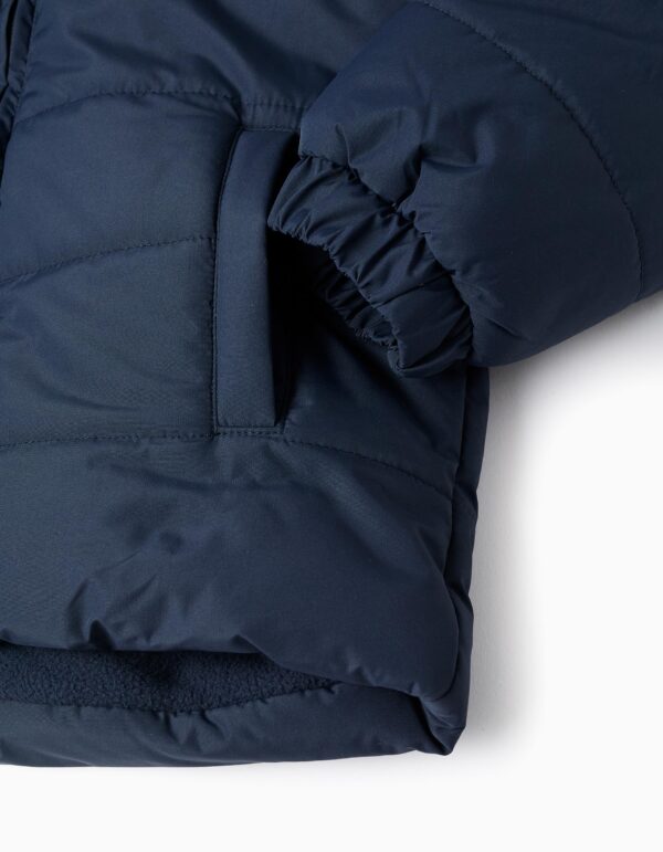 Chaqueta Acolchada Capucha y Forro Polar Azul Oscuro. Zippy - Imagen 4