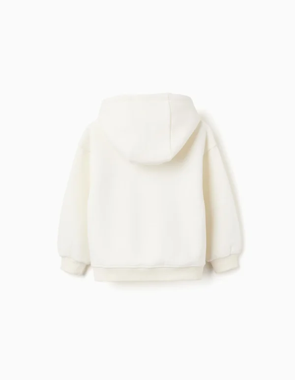Sudadera Capucha Flor Blanco. Zippy - Imagen 2